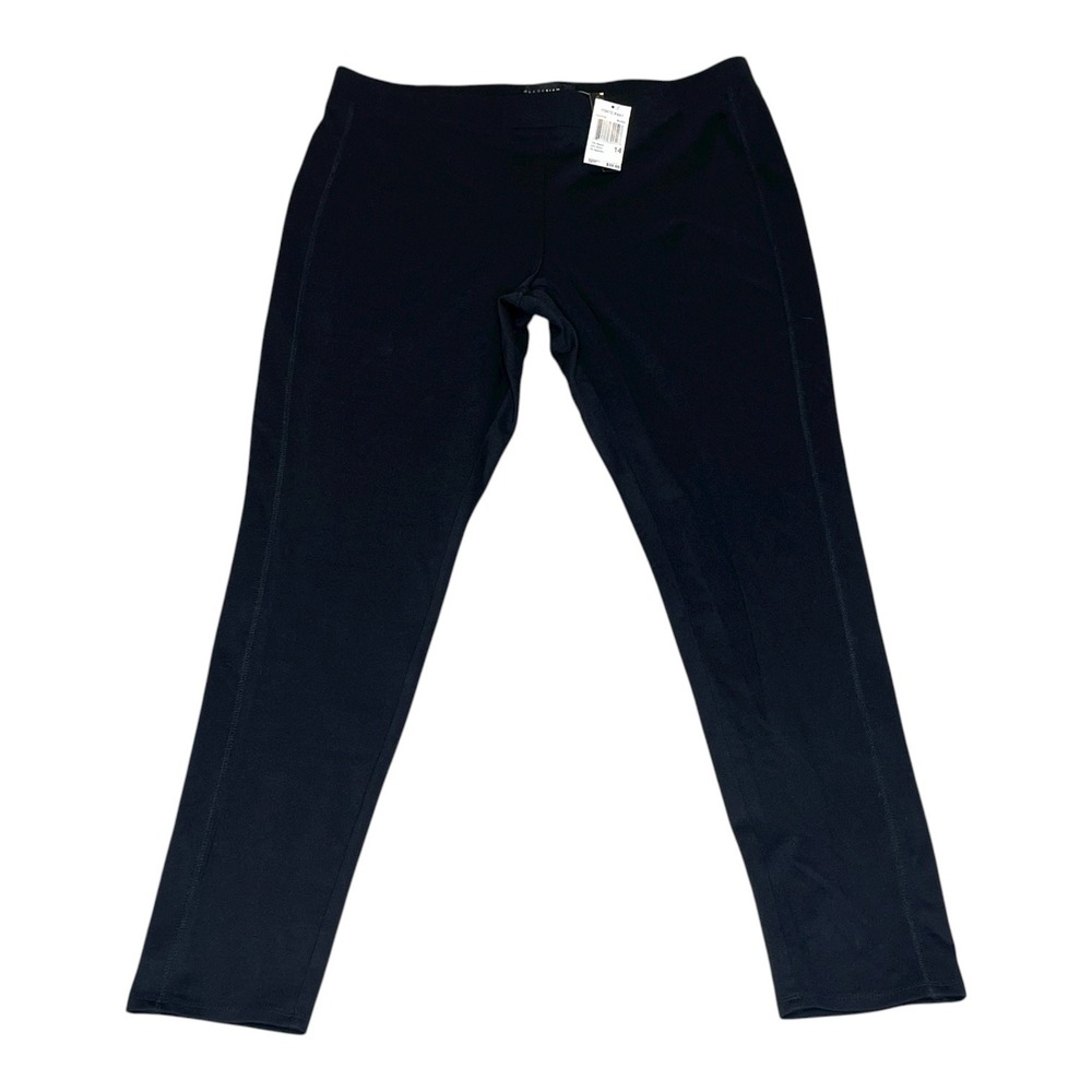 NEW Grace Elements Womens Black Ponte Pants Size 14 W34 x L28 Elastic Waist‎
